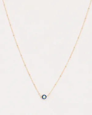 Evil Eye Necklace, Gold Filled