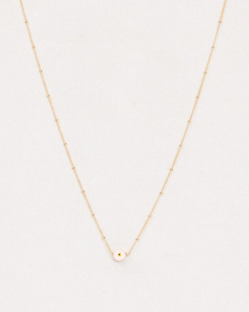 Evil Eye Necklace, Gold Filled