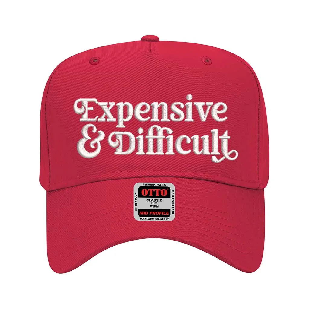 Expensive & Difficult Embroidered Solid Baseball Cap