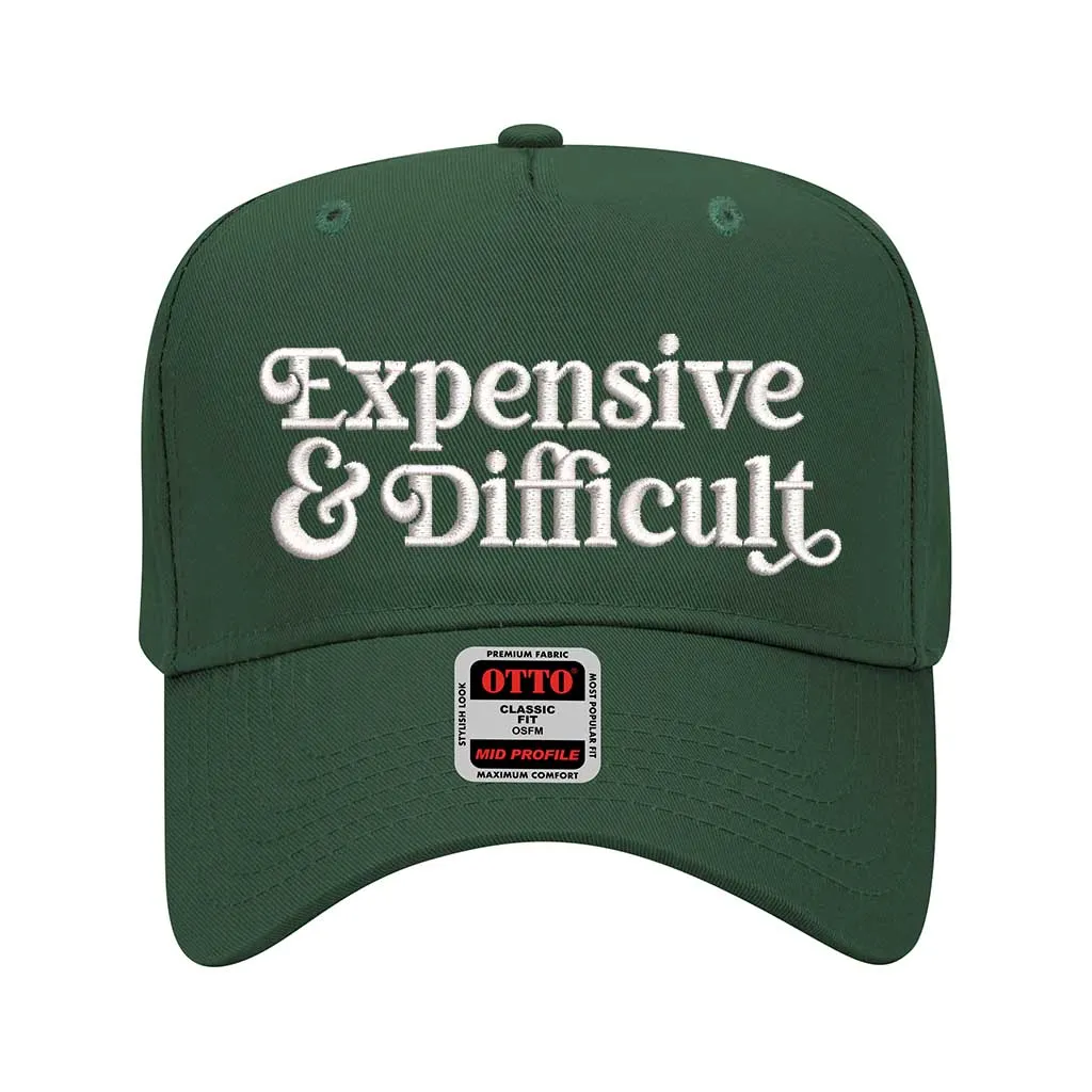 Expensive & Difficult Embroidered Solid Baseball Cap