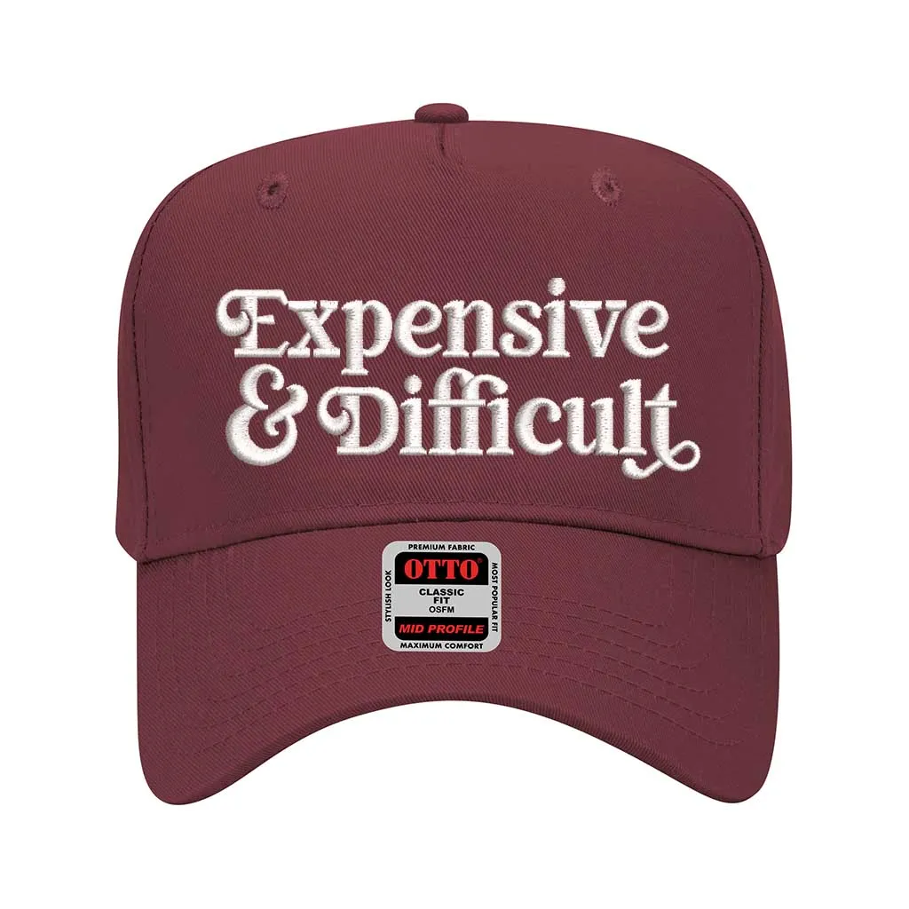Expensive & Difficult Embroidered Solid Baseball Cap