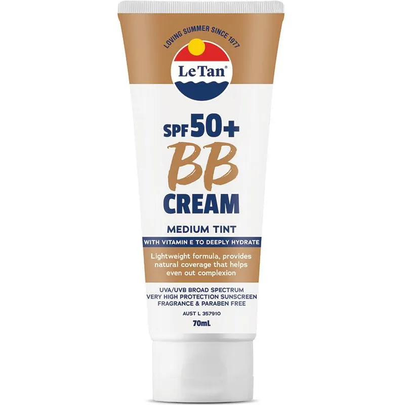 [Expiry: 05/2027] Le Tan SPF 50  BB Cream Medium Tinted 70mL