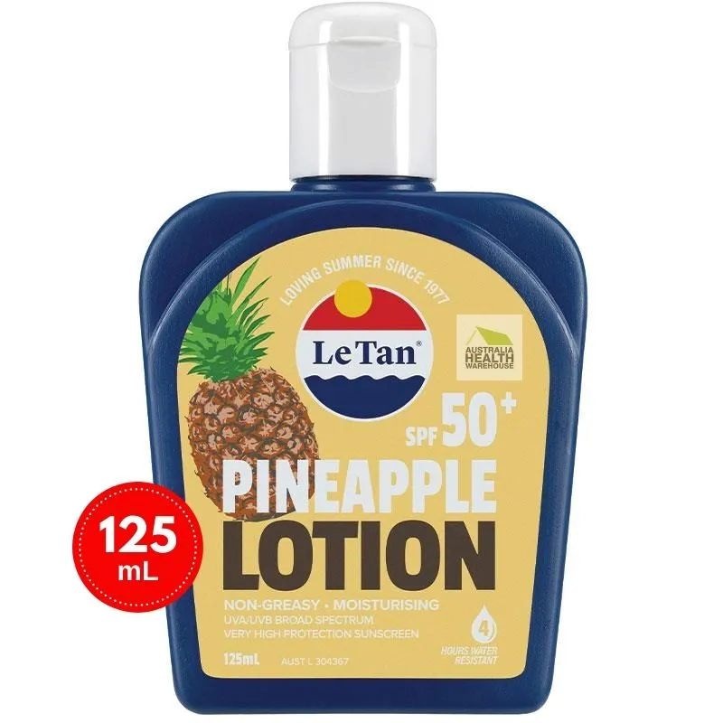 [Expiry: 09/2026] Le Tan SPF 50  Pineapple Sunscreen Lotion 125mL