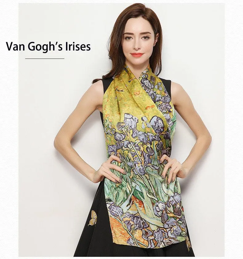 Famous Art Inspired Silk Scarves