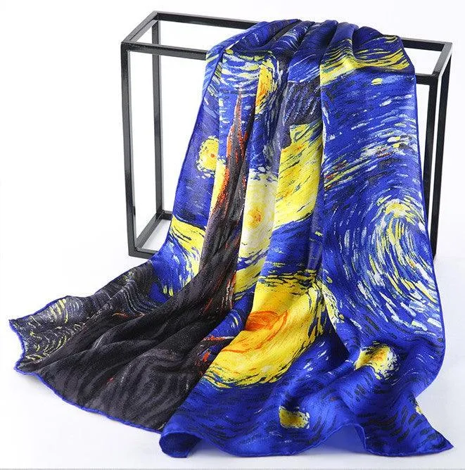 Famous Art Inspired Silk Scarves