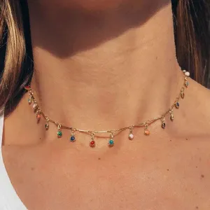 Fashion Simple Candy Color Tassel Necklace