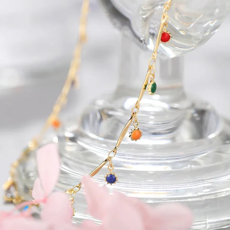 Fashion Simple Candy Color Tassel Necklace