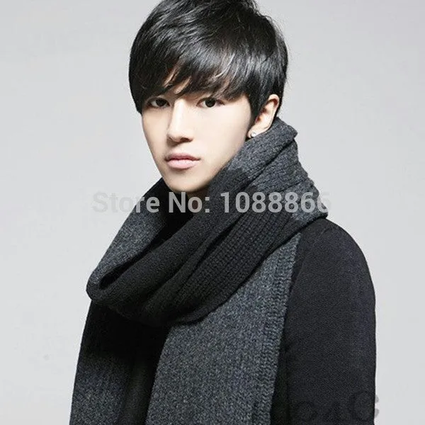 Fashion Women's Men's Thick Woolen Knit Long Scarves Plaids Pattern Scarf Shawl NW
