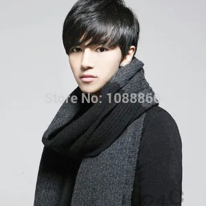 Fashion Women's Men's Thick Woolen Knit Long Scarves Plaids Pattern Scarf Shawl NW