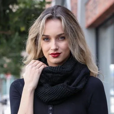 Faux Sherpa Lining Knit Infinity