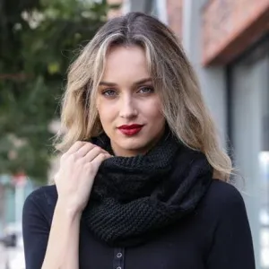 Faux Sherpa Lining Knit Infinity
