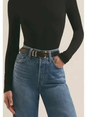 Favorite Daughter The Jordan Belt in Black Gold