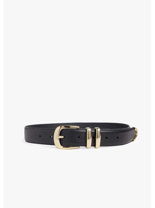 Favorite Daughter The Jordan Belt in Black Gold