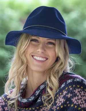 Fedora Wool Hat - Navy