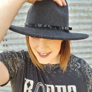 Felt Fedora Hat - Black