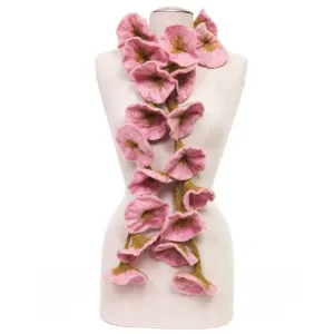 Felted flower scarves- Beige/ Green