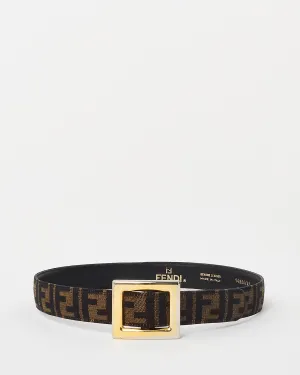 Fendi Vintage Monogram Canvas Zucca Print Belt - 34" L