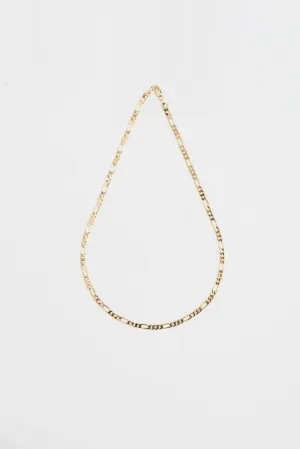 Figaro Chain Necklace - Gold