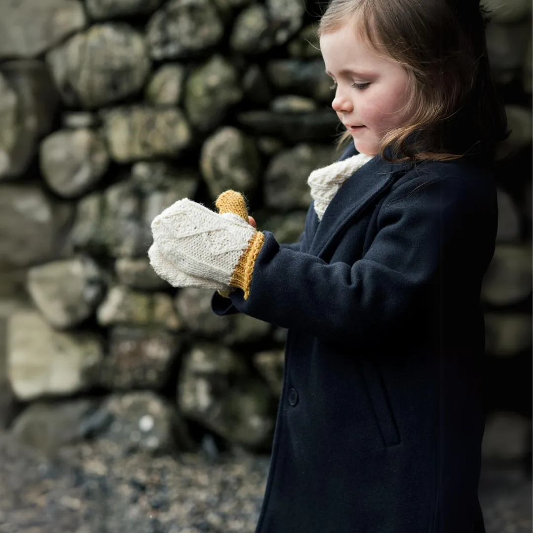 Finchley Merino Children's Mittens - Mustard