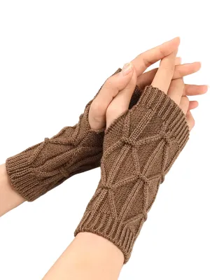 Fingerless Gloves - Nutmeg**