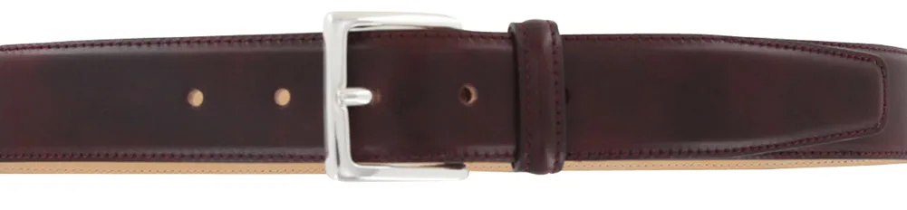 Fiori Di Lusso Burgundy Red Leather Belt