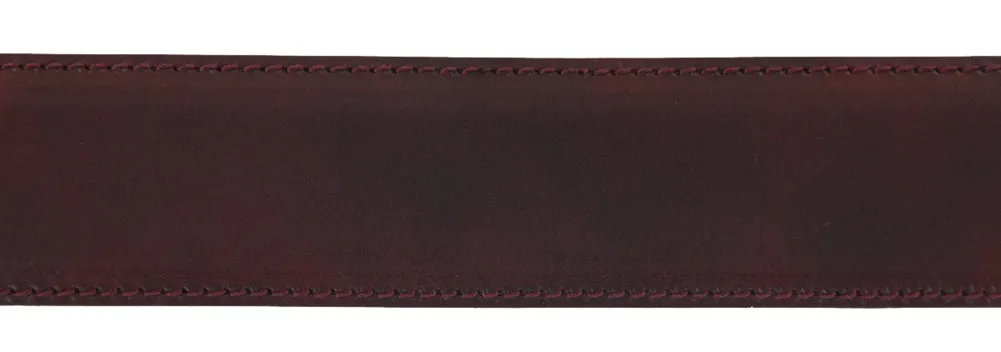 Fiori Di Lusso Burgundy Red Leather Belt