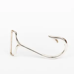 Fishing Hook Belt Buckle - Sterling Silver