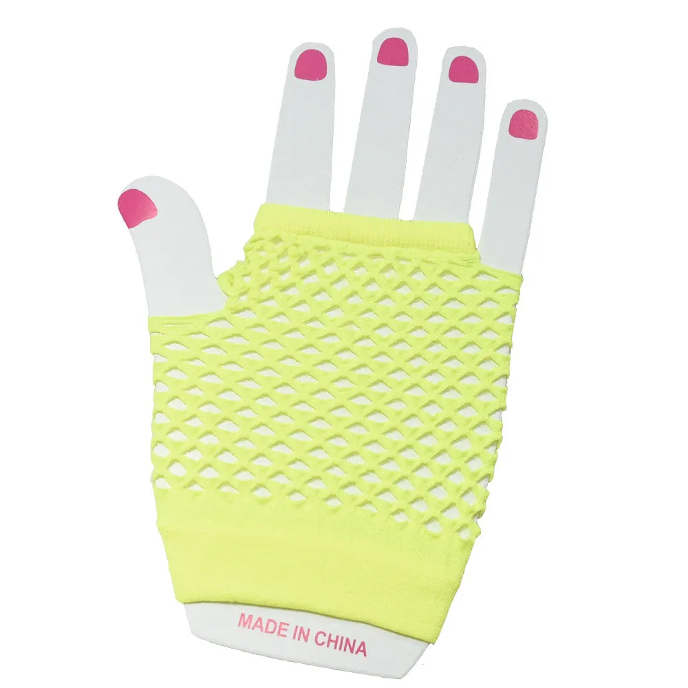 Fishnet Fingerless Gloves Short
