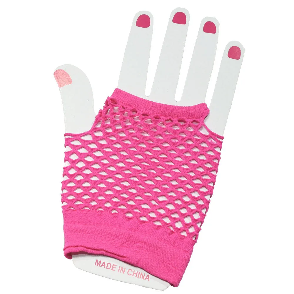 Fishnet Fingerless Gloves Short