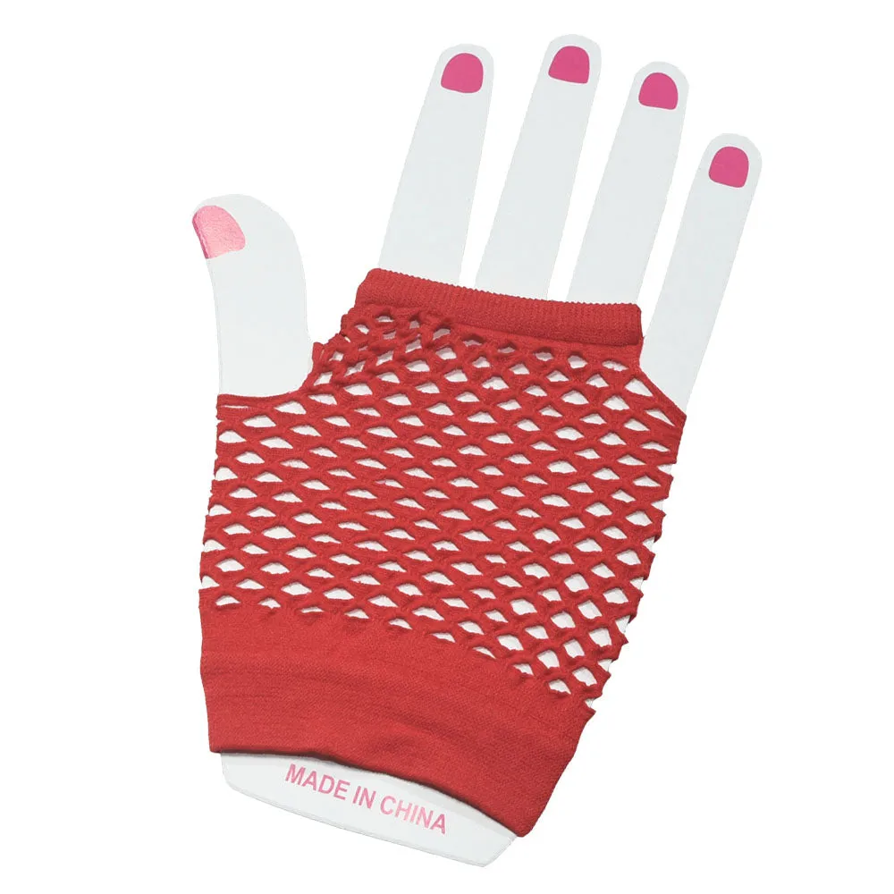 Fishnet Fingerless Gloves Short