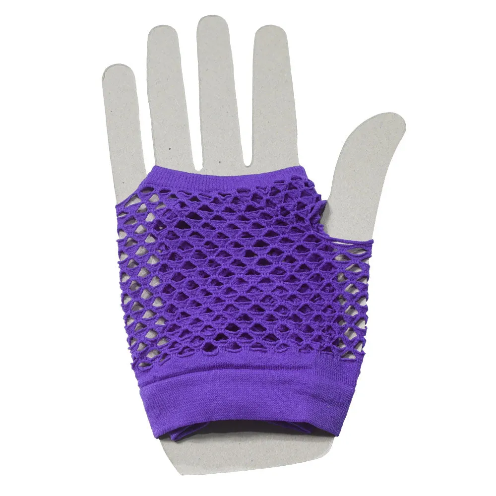 Fishnet Fingerless Gloves Short