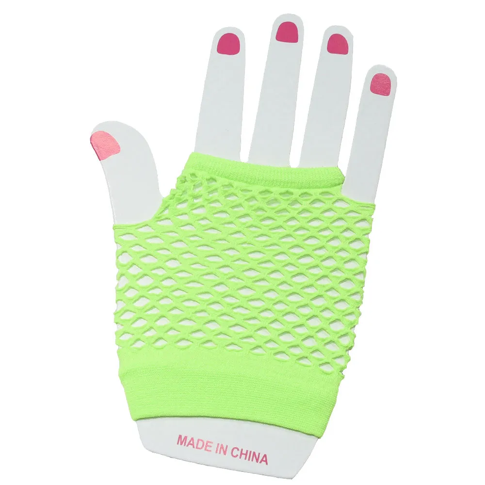 Fishnet Fingerless Gloves Short
