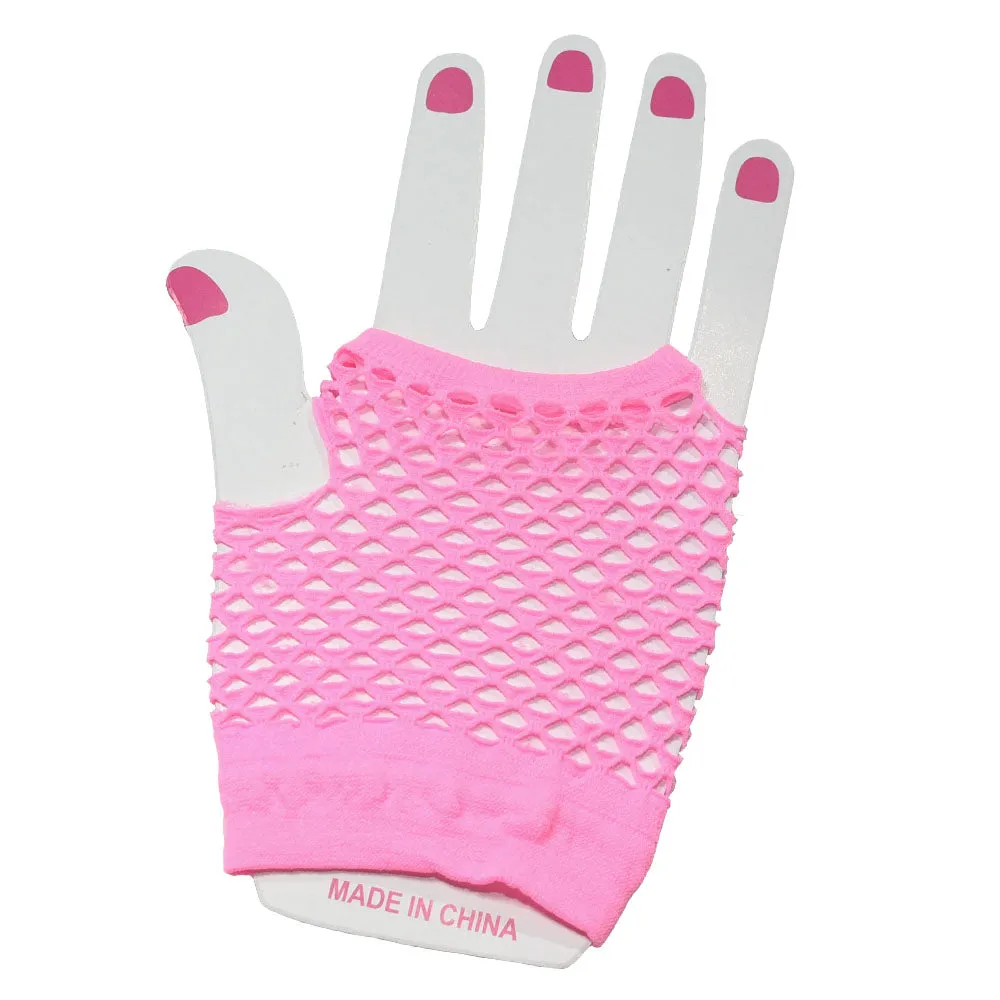 Fishnet Fingerless Gloves Short