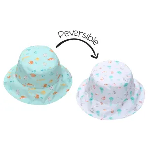 Flapjack/Reversible Sun Hat Fish/Jellyfish - S