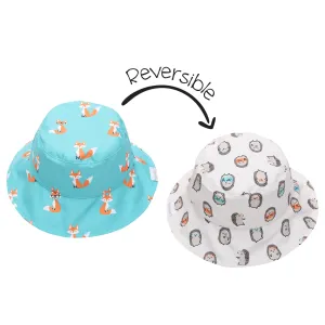 Flapjacks/Reversible Sun Hat Fox/Hedgehog - S