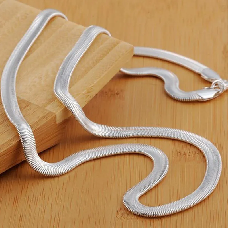 Flat Snake Chain Necklace For Women