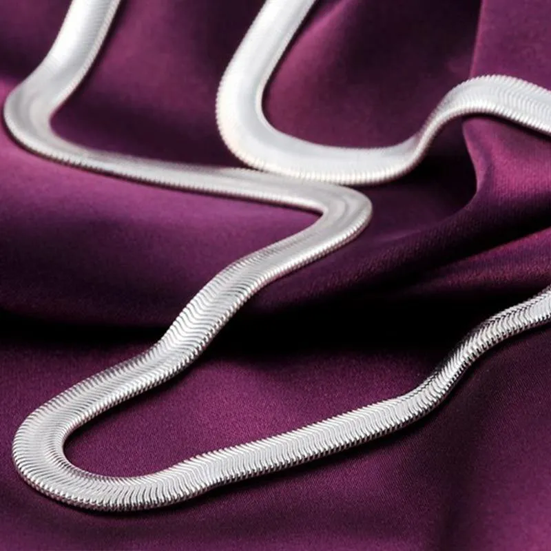 Flat Snake Chain Necklace For Women