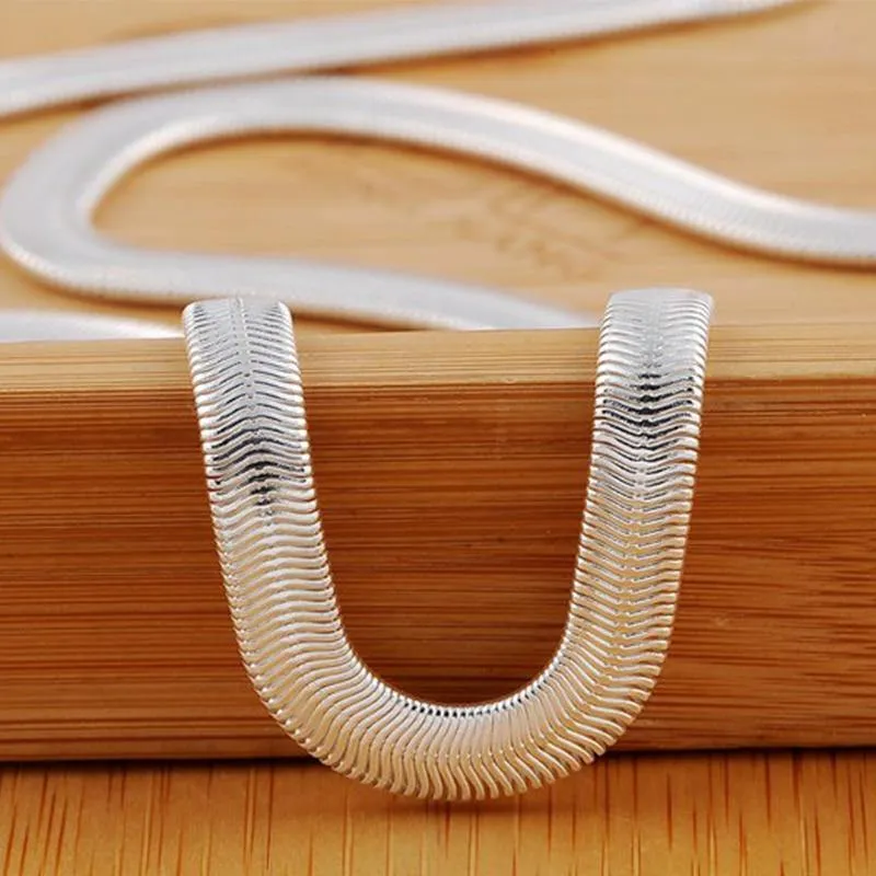 Flat Snake Chain Necklace For Women