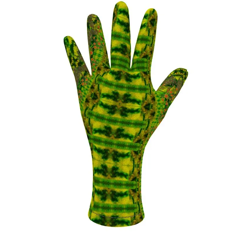 Fleece Gloves (Unisex)(WindSong Flower) RJSTH@Fabric#3 RJSTHS2021 RJS
