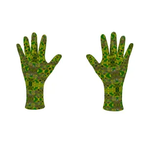 Fleece Gloves (Unisex)(WindSong Flower) RJSTH@Fabric#5 RJSTHS2021 RJS