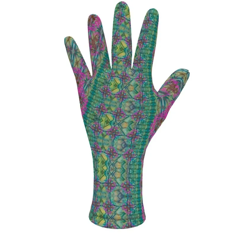 Fleece Gloves (Unisex)(WindSong Flower) RJSTH@Fabric#9 RJSTHS2021 RJS