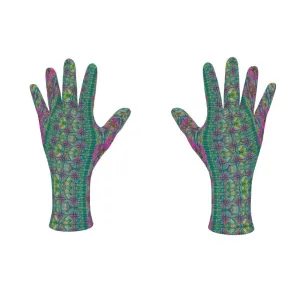 Fleece Gloves (Unisex)(WindSong Flower) RJSTH@Fabric#9 RJSTHS2021 RJS