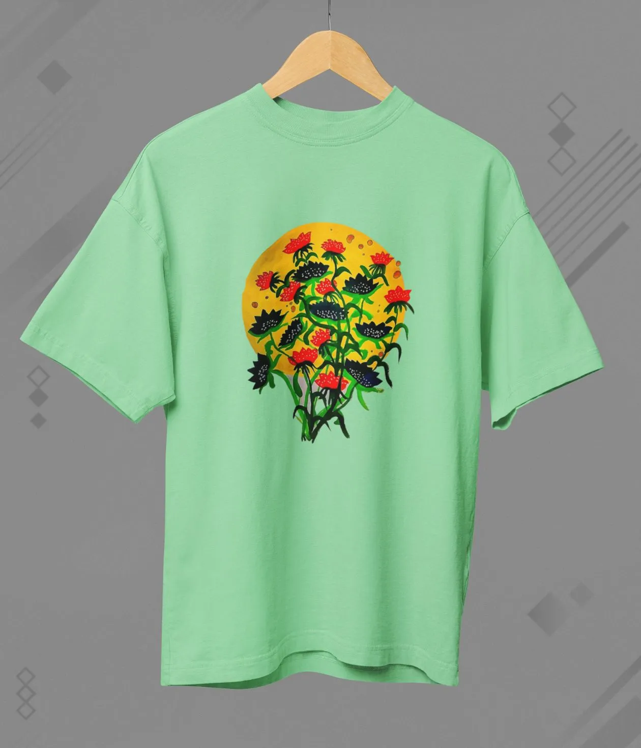 Floral Dusk - Terry Oversized T-Shirt