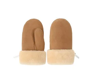 Fluffy Sheepskin Wool Mittens