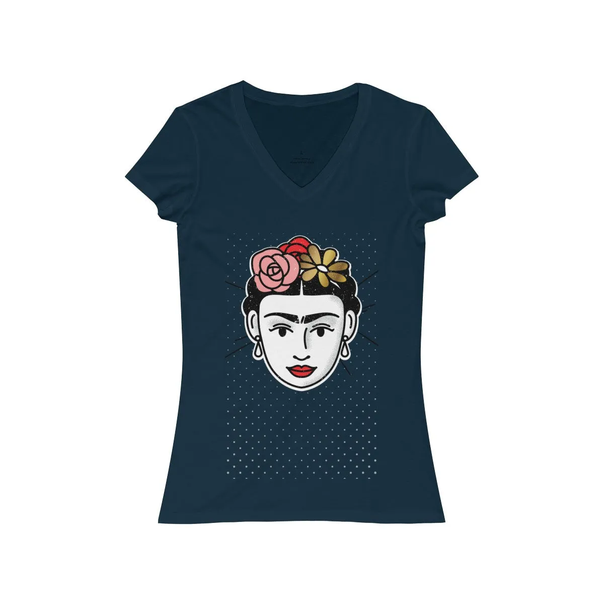 FRIDA <br>women's jersey <br>short sleeve <br>V-neck tee