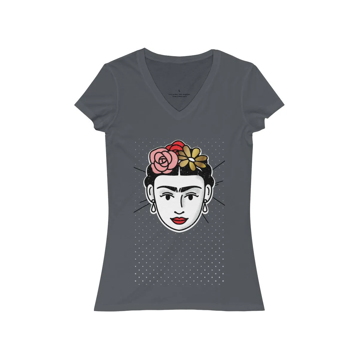 FRIDA <br>women's jersey <br>short sleeve <br>V-neck tee