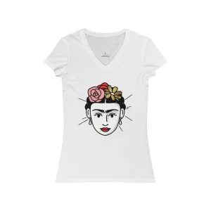 FRIDA <br>women's jersey <br>short sleeve <br>V-neck tee