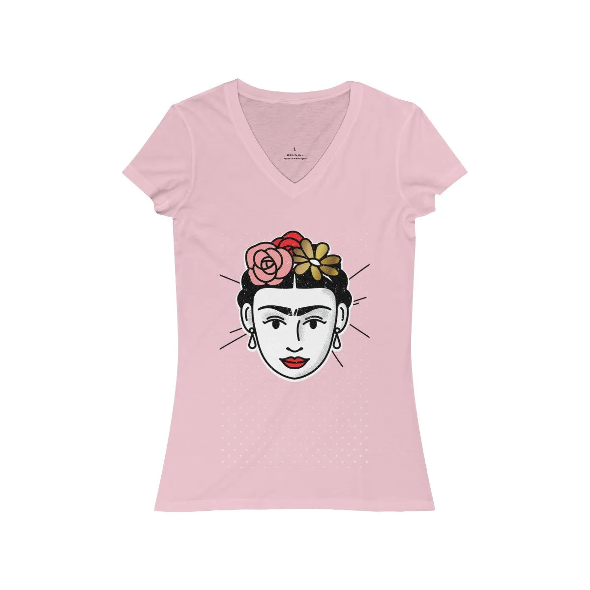 FRIDA <br>women's jersey <br>short sleeve <br>V-neck tee