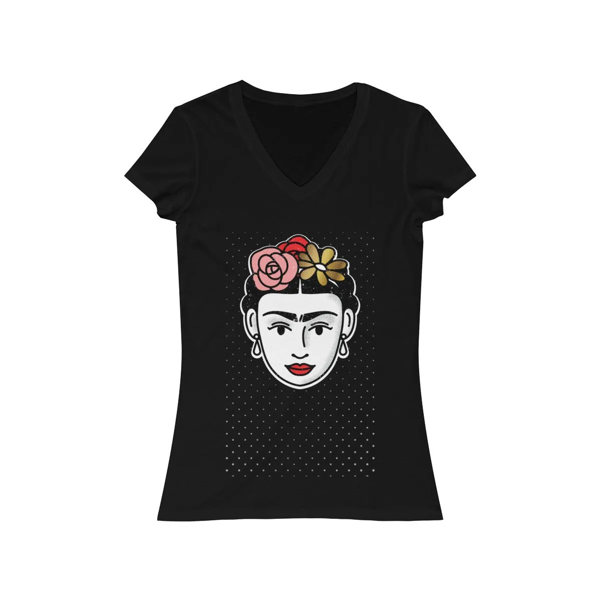 FRIDA <br>women's jersey <br>short sleeve <br>V-neck tee
