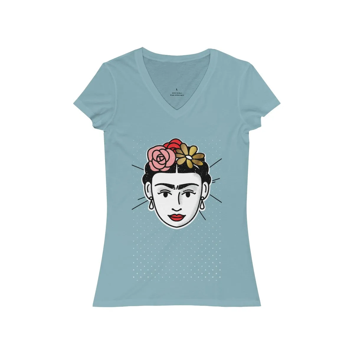 FRIDA <br>women's jersey <br>short sleeve <br>V-neck tee